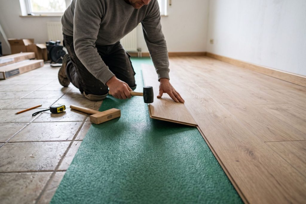 sous couche parquet carrelage